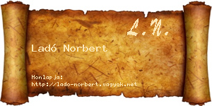 Ladó Norbert névjegykártya